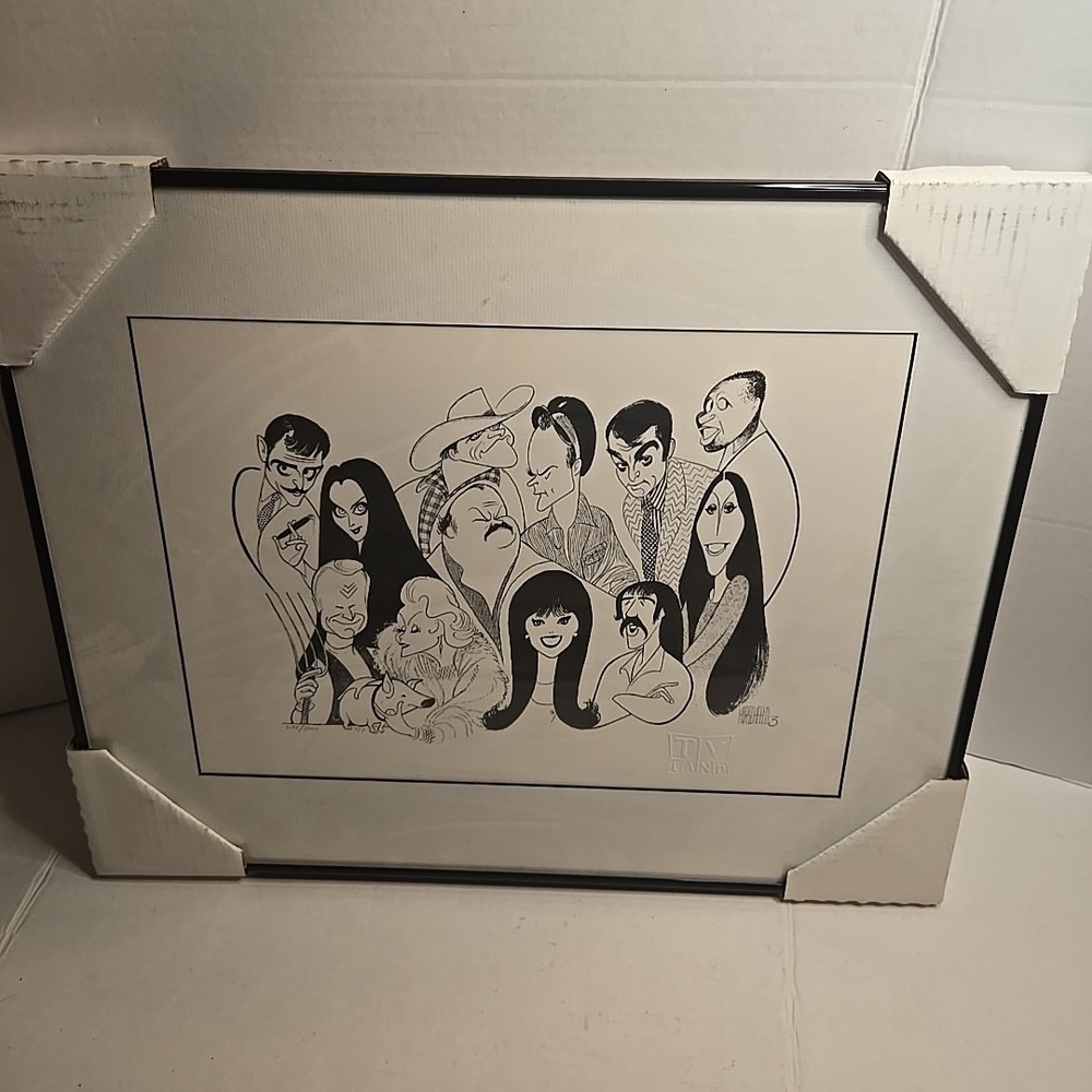 Nick At Nite 1997 TV Land Al Hirschfeld Print Picture Vintage